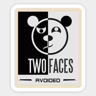 two faces avoided Sticker